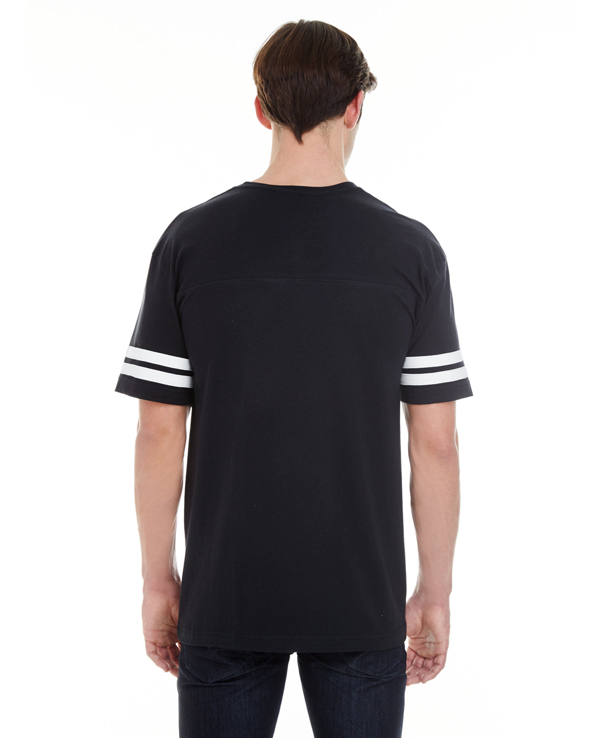 Men's Football T-Shirt - Black / White