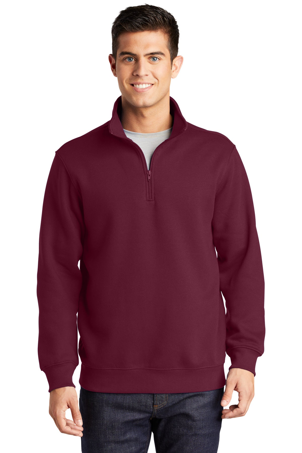 1/4-Zip Sweatshirt - Maroon