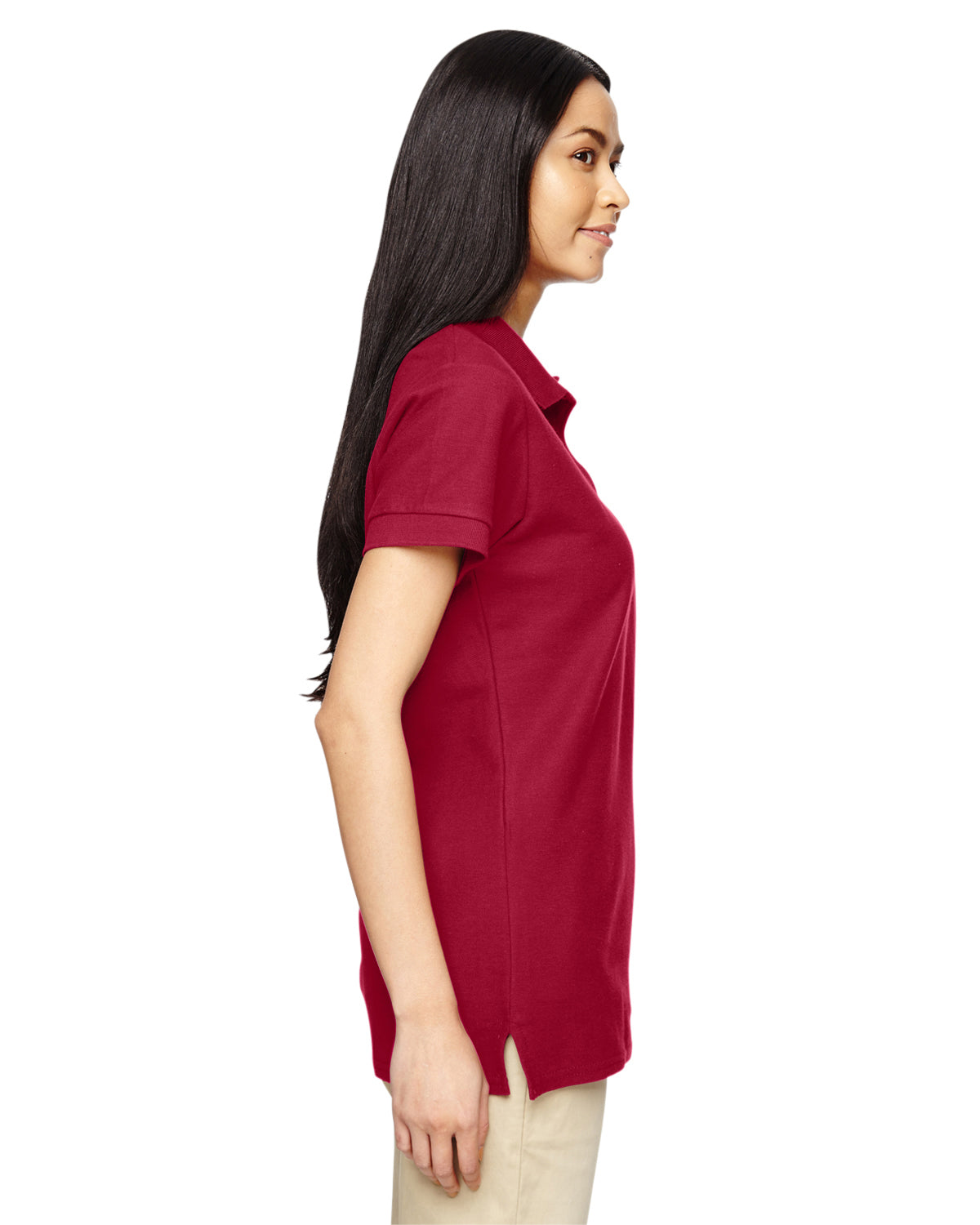 Women's Premium Cotton® Women's Double Piqué Polo - Cardinal Red