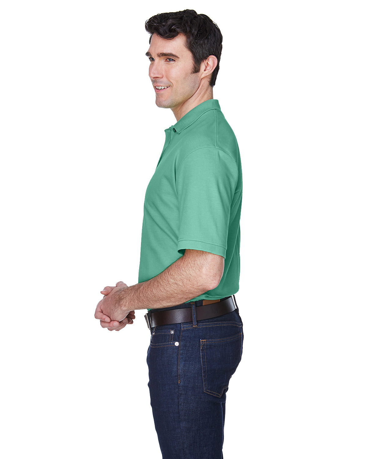 Men's Whisper Piqué Polo - Leaf