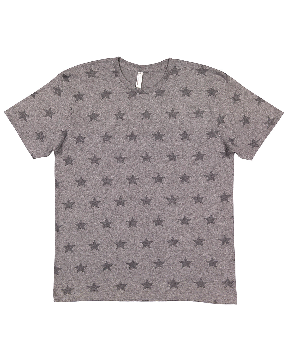 Unisex Star Print T-Shirt - Granite Heather Star