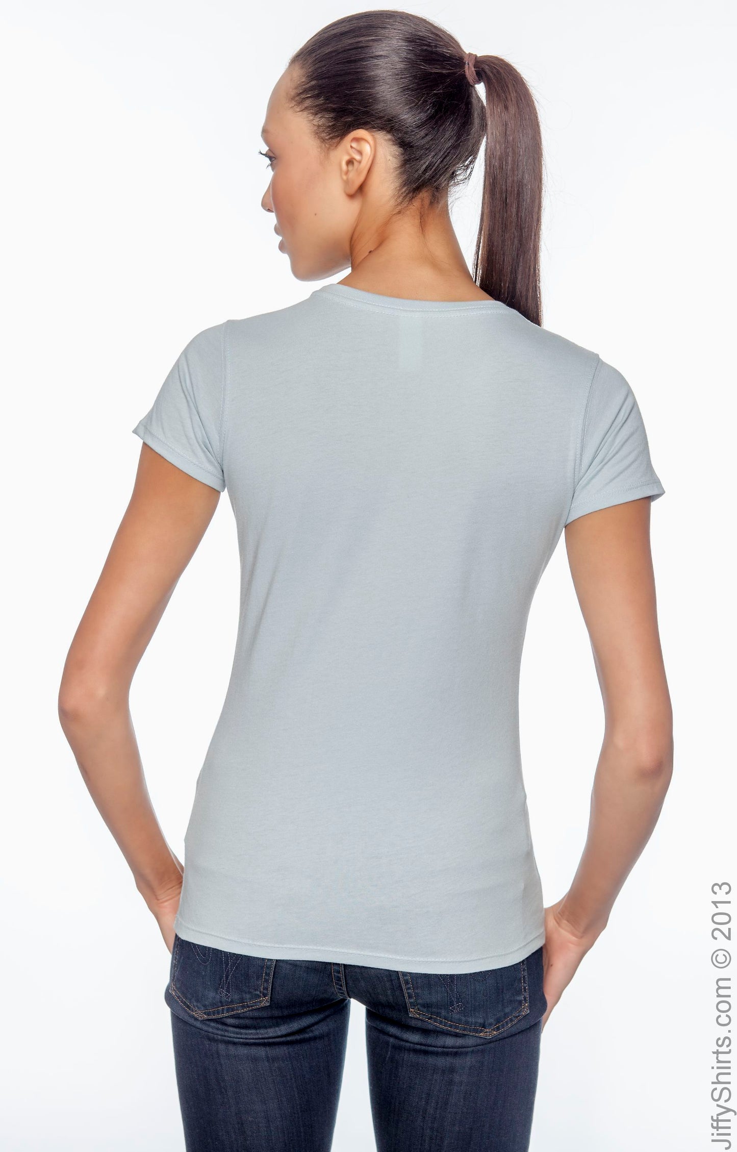 Women's 100% Organic Cotton Classic Short-Sleeve T-Shirt - Sky