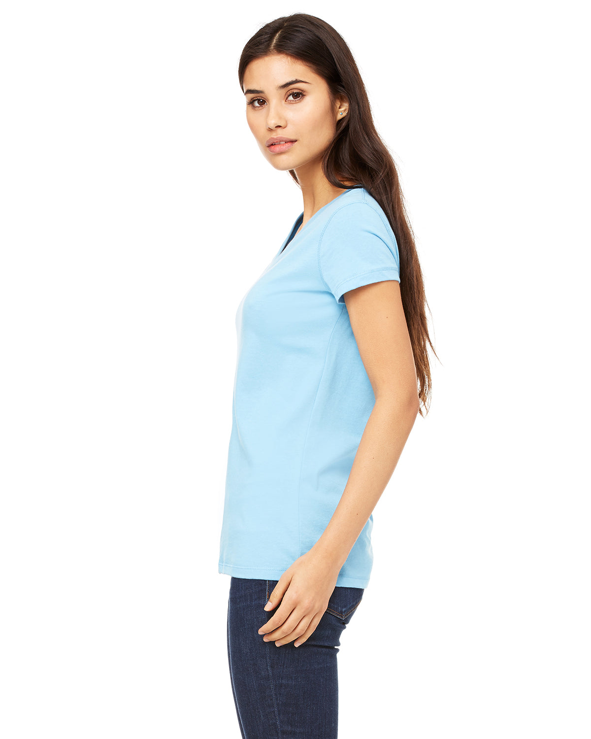 Women's Jersey Short-Sleeve V-Neck T-Shirt - Ocean Blue