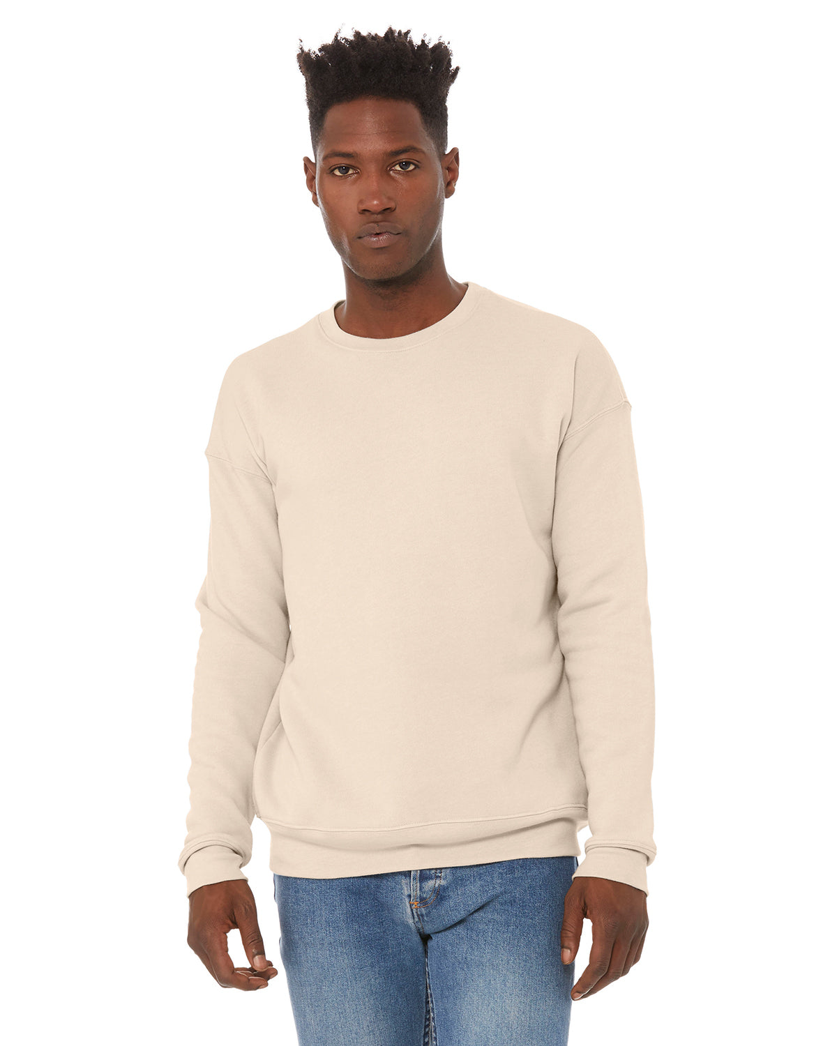 Unisex Drop Shoulder Fleece - Heather Dust