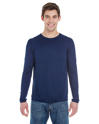 Unisex Performance® Long-Sleeve Tech T-Shirt - Marbled Navy