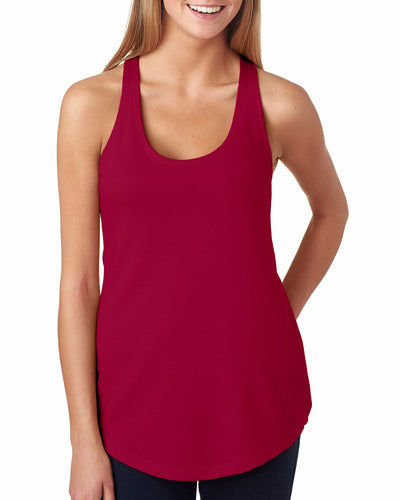 Women's French Terry Racerback Tank - Scarlet