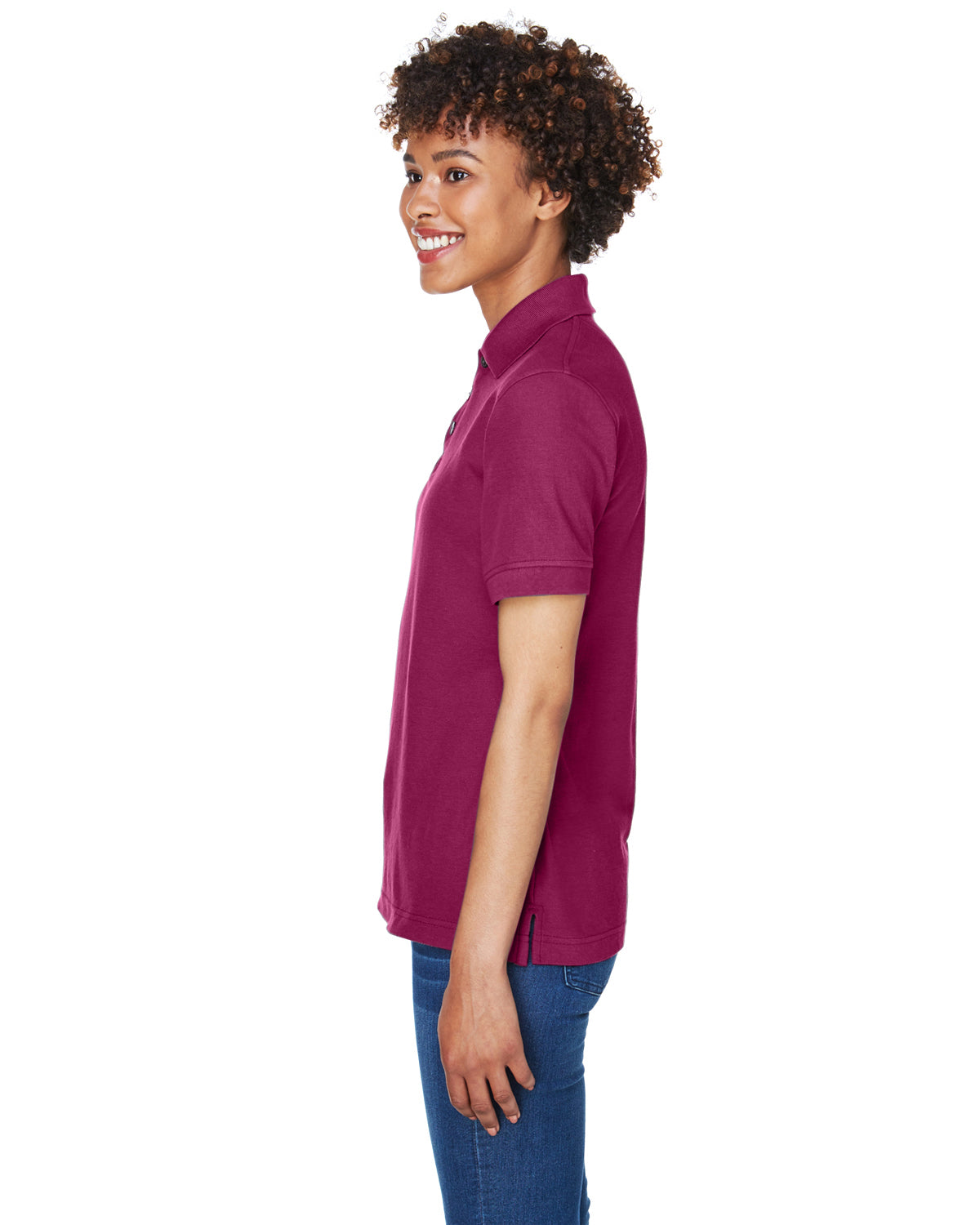 Women's Whisper Piqué Polo - Wine