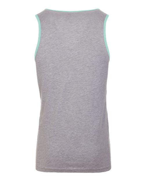 Next Level 3633 Heather Grey/ Cancun — back