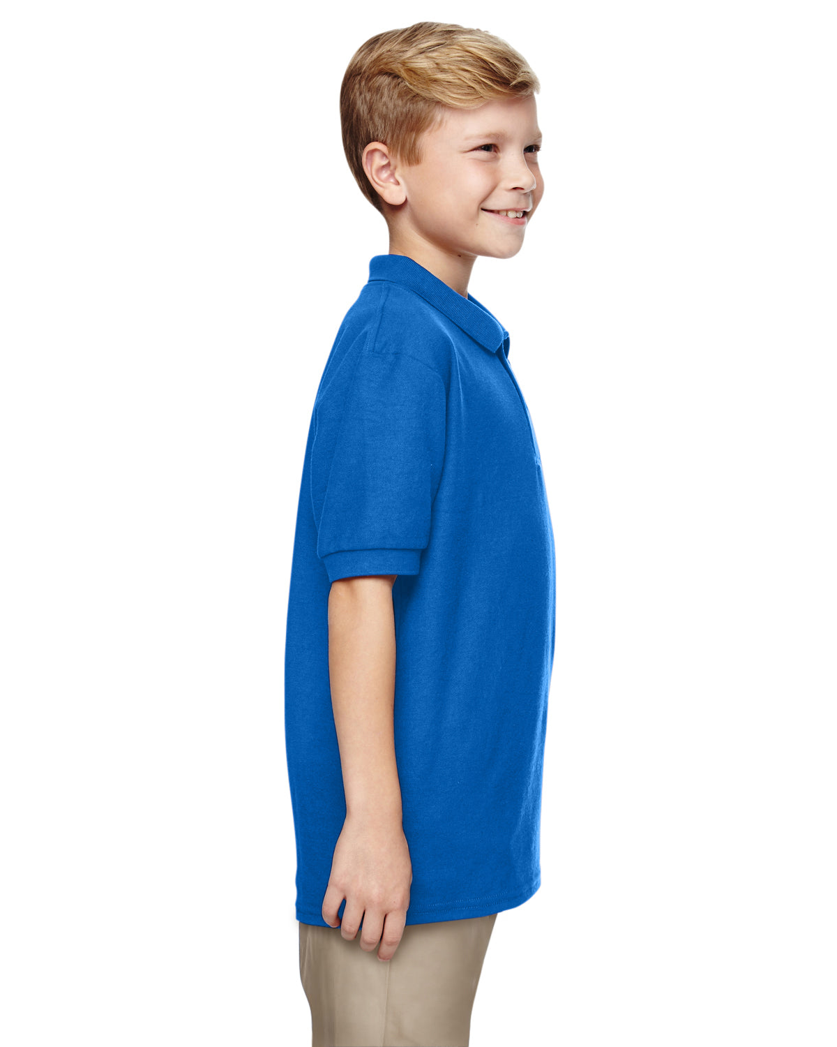 Youth Double Piqué Polo - Royal