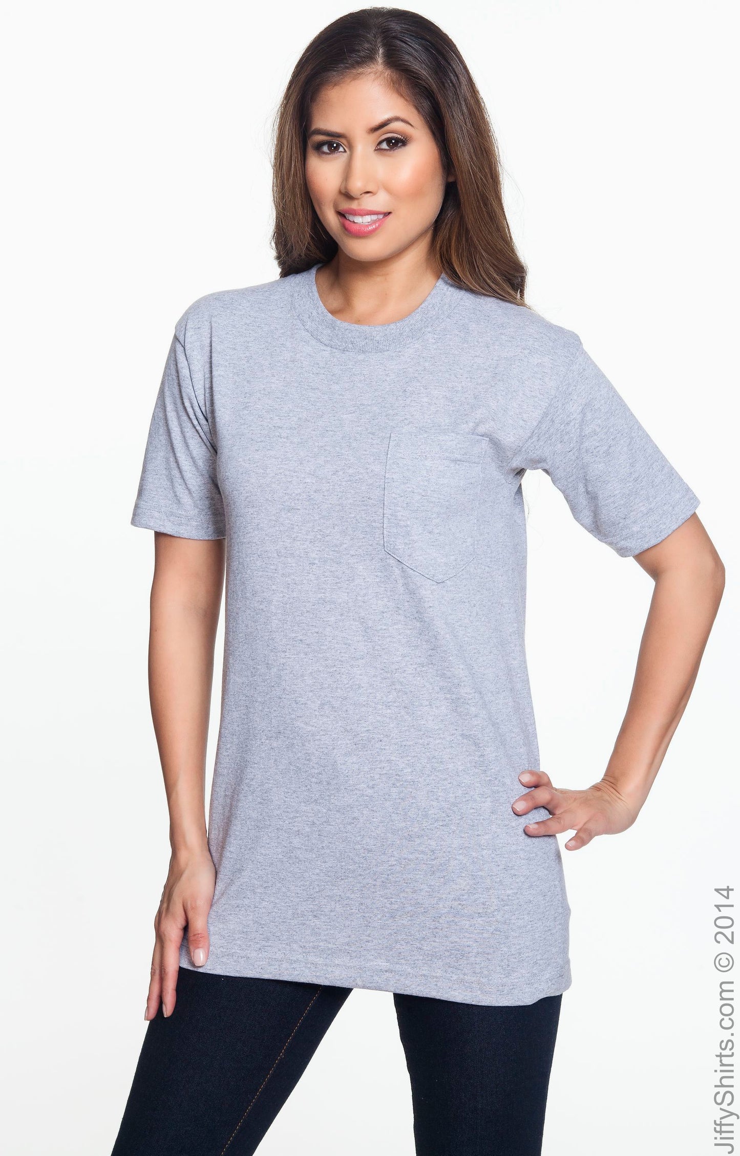 Unisex Cotton Pocket T-Shirt - Dark Ash