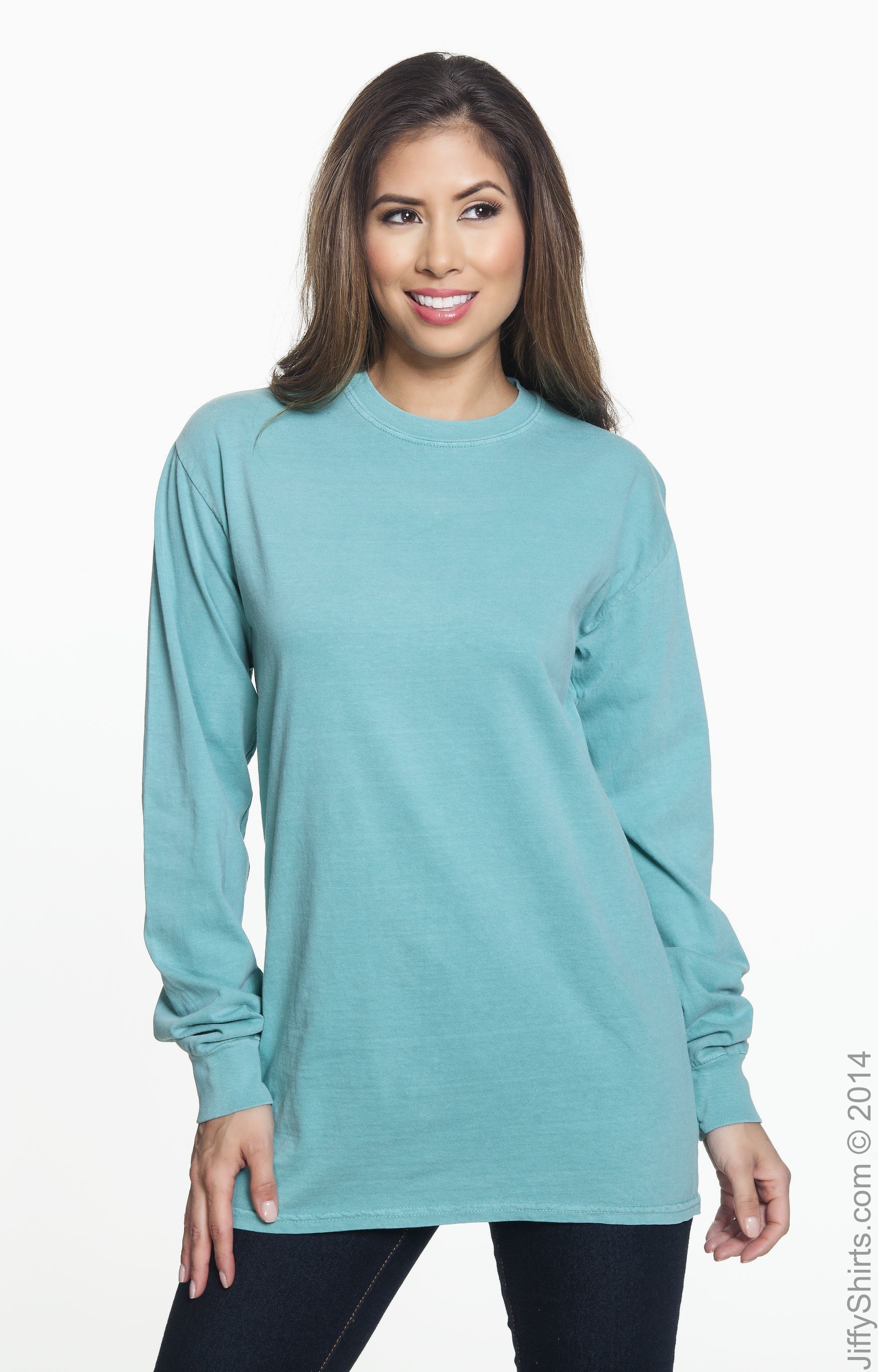Unisex Heavyweight RS Long-Sleeve T-Shirt - Seafoam