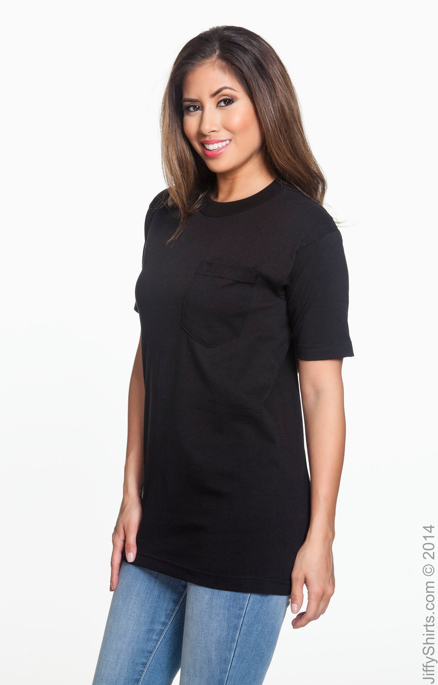 Unisex Cotton Pocket T-Shirt - Black
