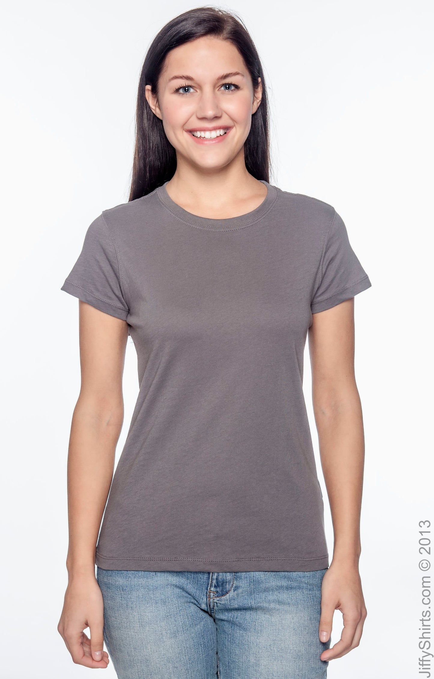 Women's 100% Organic Cotton Classic Short-Sleeve T-Shirt - Charcoal