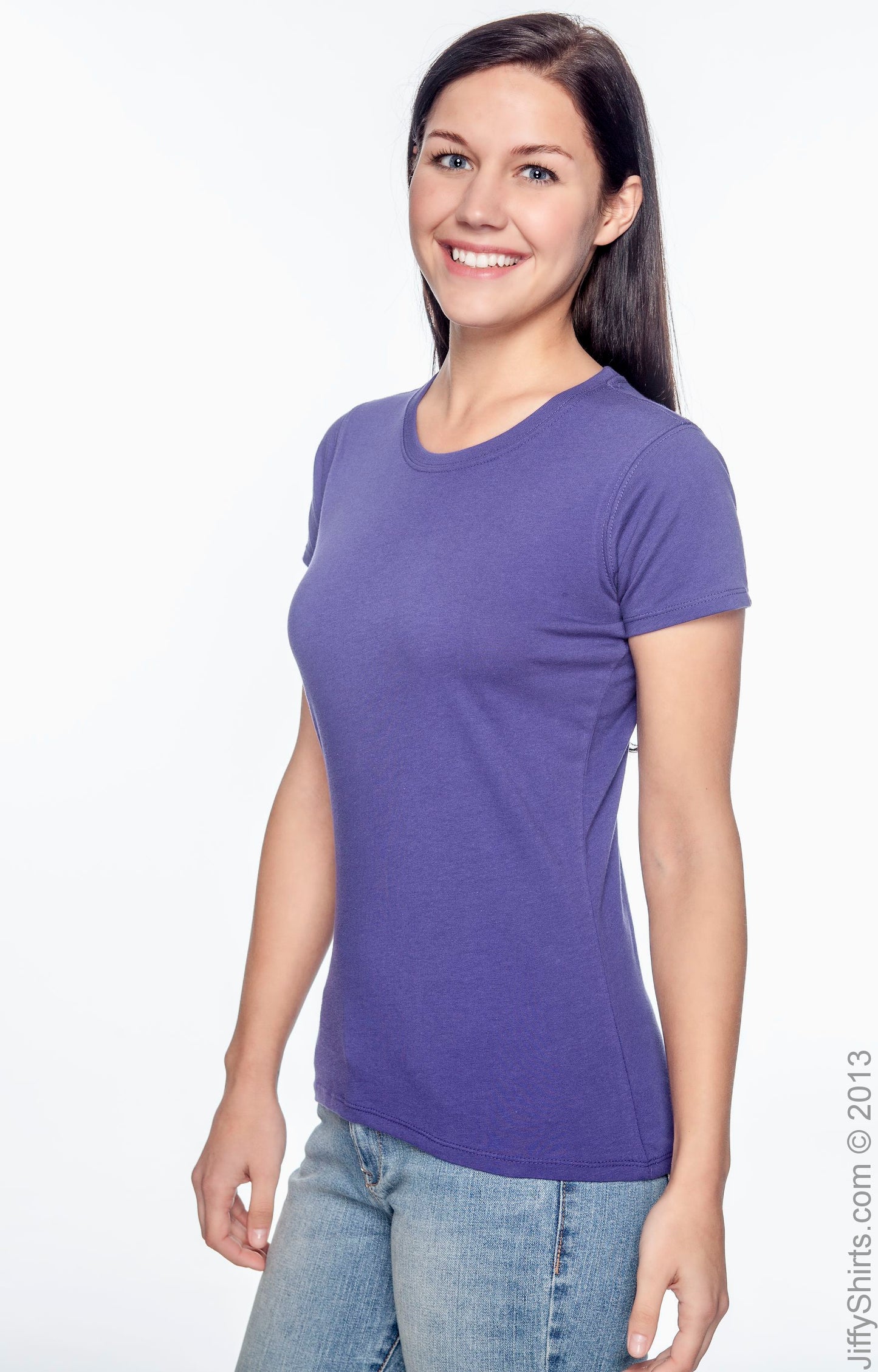 Women's 100% Organic Cotton Classic Short-Sleeve T-Shirt - Iris