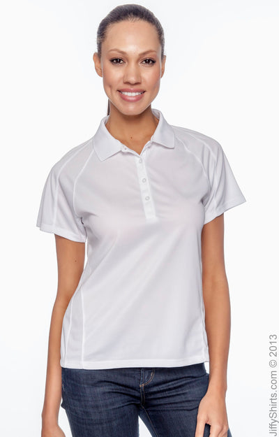 Women's Polytech Mesh Insert Polo - White