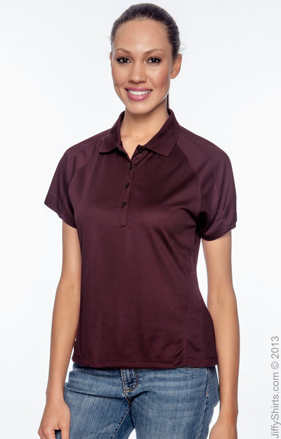 Women's Polytech Mesh Insert Polo - Maroon