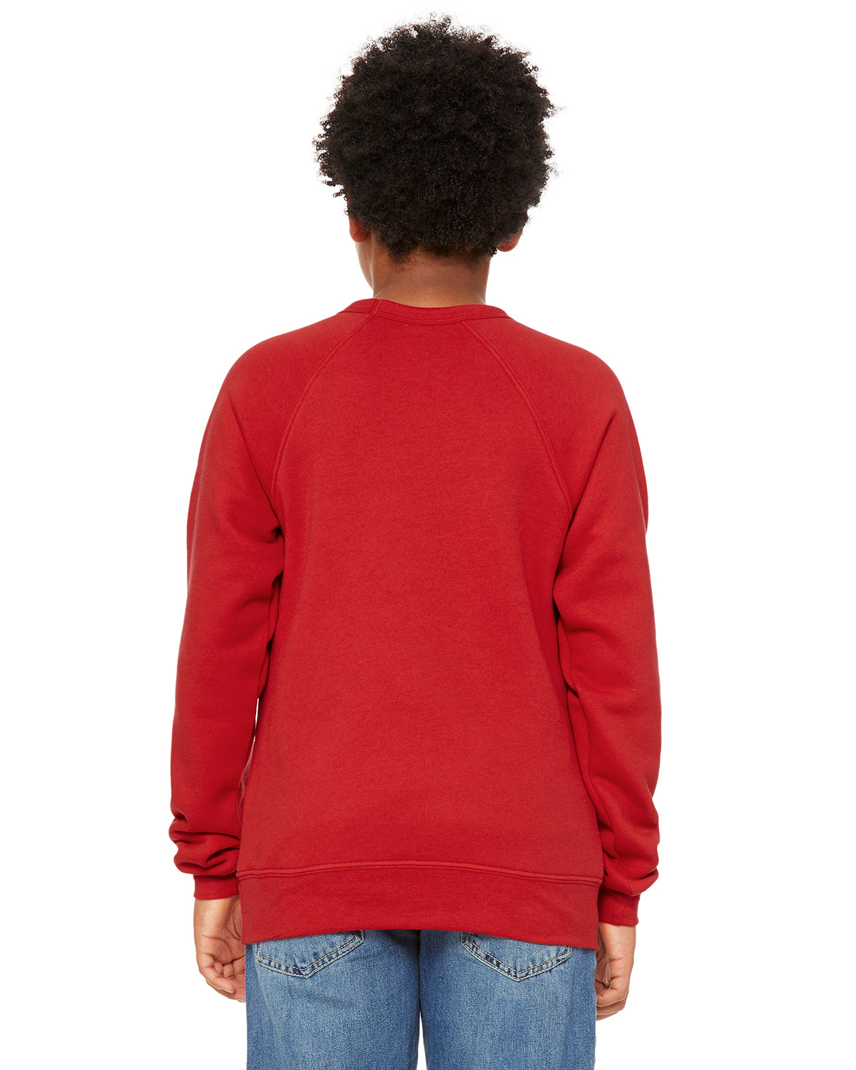 Youth Sponge Fleece Raglan Sweatshirt - Red