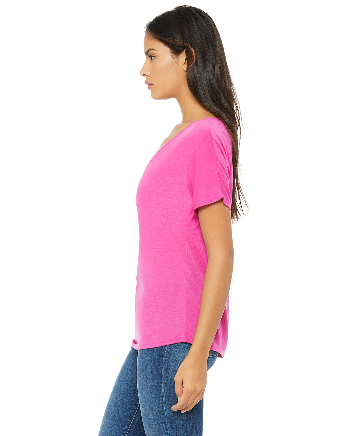 Women's Slouchy V-Neck T-Shirt - Berry