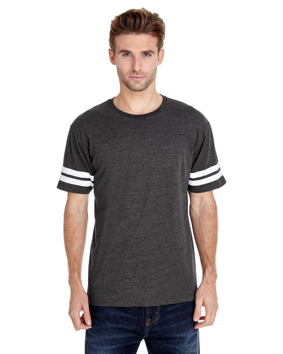 Men's Football T-Shirt - Vintage Smoke / Blend White