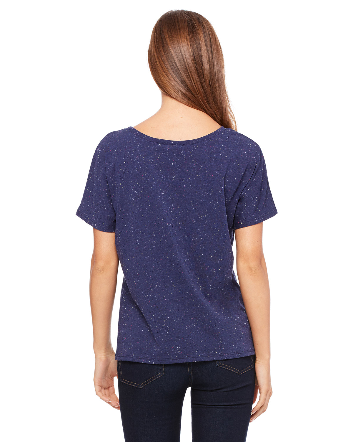 Women's Slouchy T-Shirt - Navy Speckled