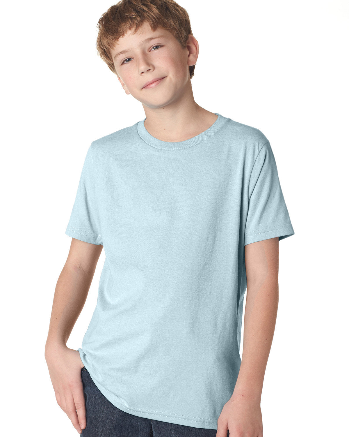 Youth Cotton Crew - Light Blue