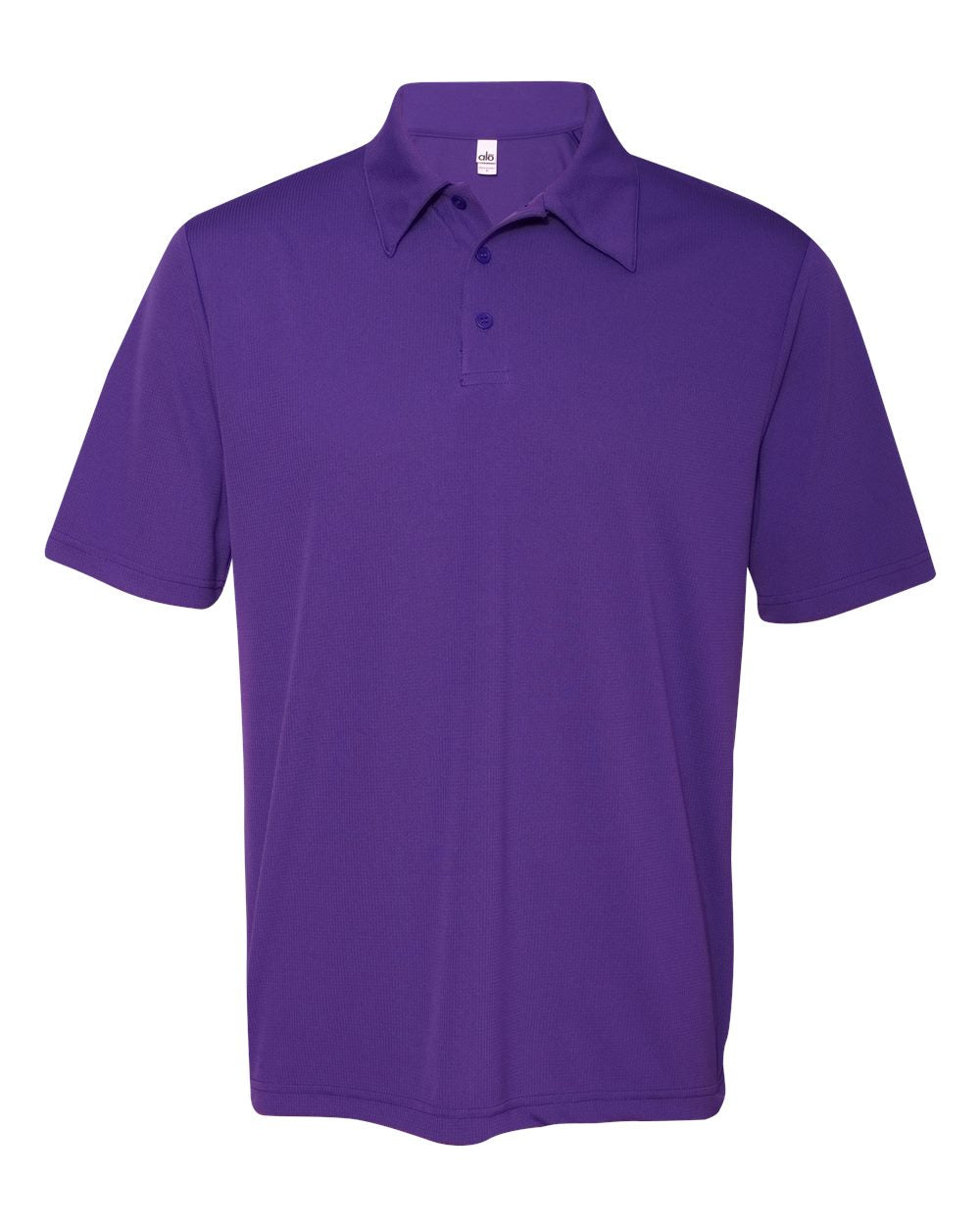 Unisex Performance Three-Button Mesh Polo - Sport Purple