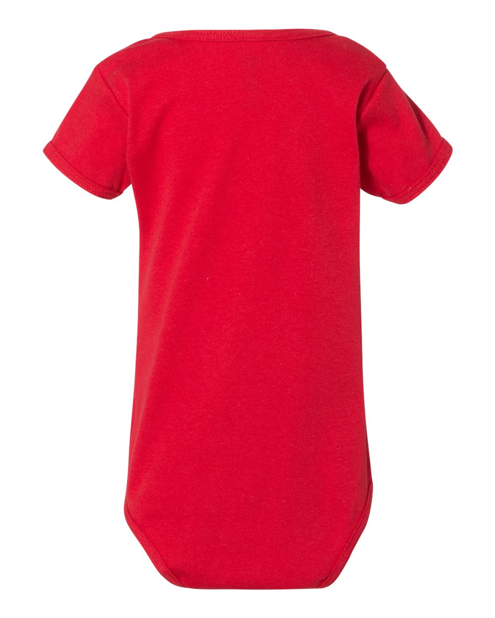 Infant Baby Rib Short-Sleeve One-Piece - Red