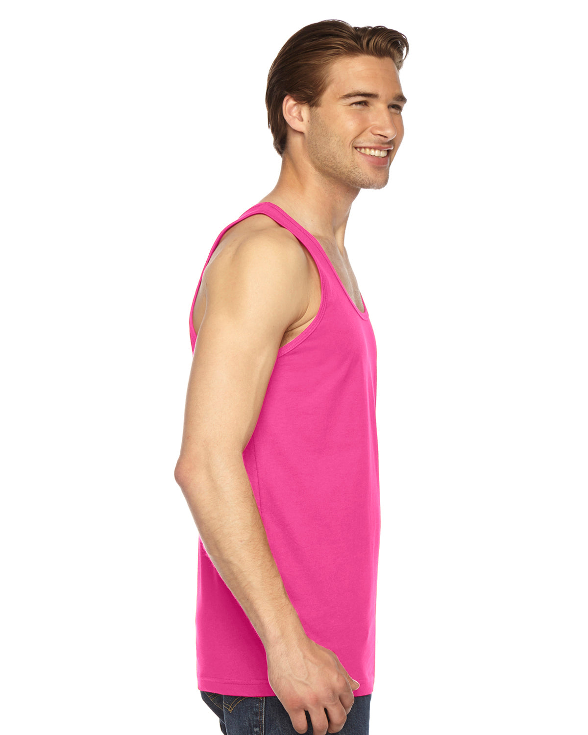 Unisex Fine Jersey Tank - Fuchsia