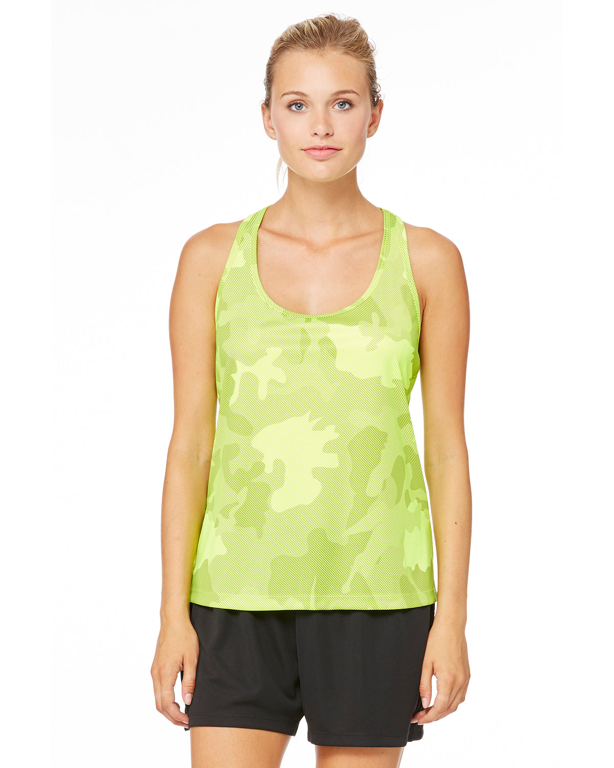 Women's Performance Racerback Tank - Sport Safety Yellow Laser Cmo