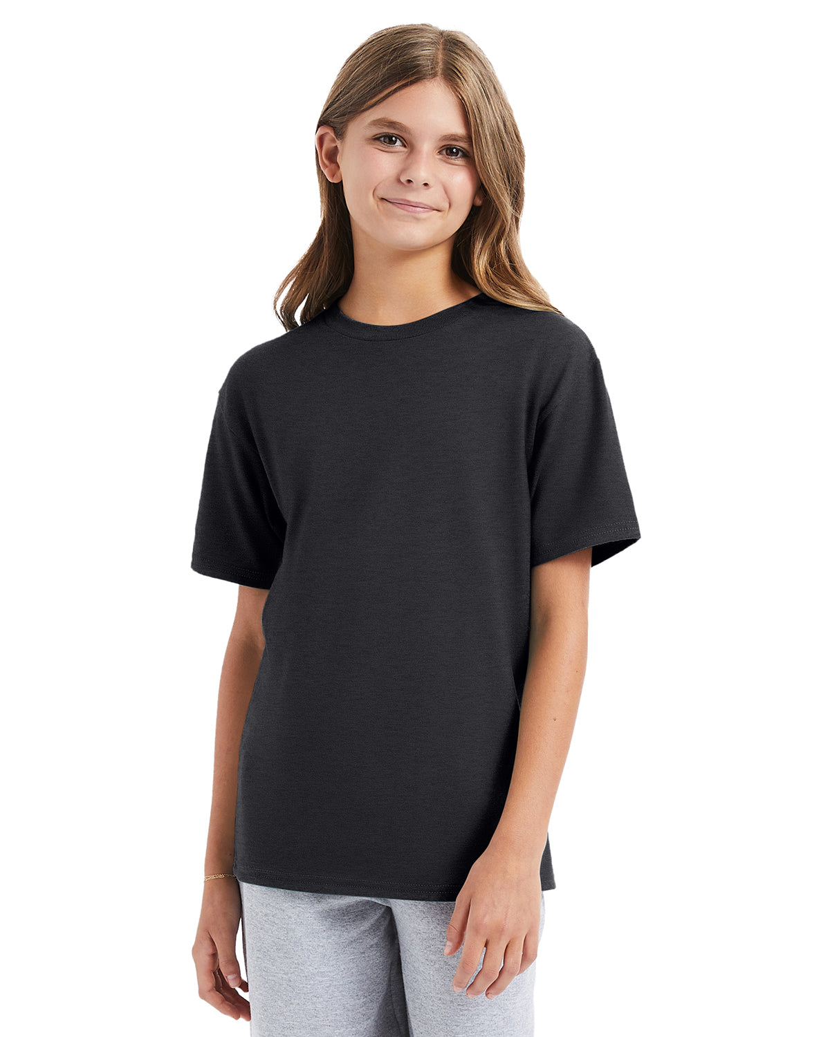 Youth Perfect-T Short Sleeve Tee - Charcoal Heather