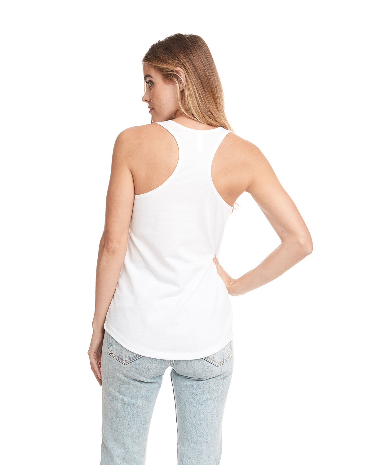 Women's French Terry Racerback Tank - White