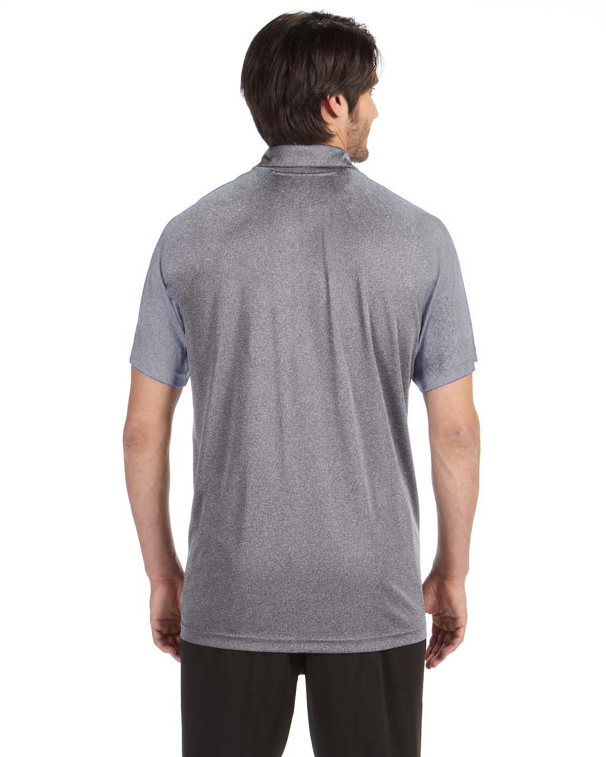 Unisex Performance Three-Button Raglan Polo - Athletic Heather