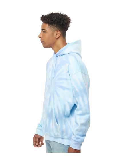 Unisex Tie-Dyed Pullover Hoodie - Lagoon