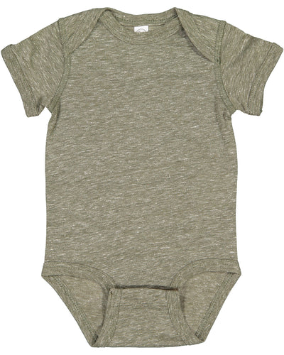 Infant Harborside Melange Bodysuit - Military Green Melange
