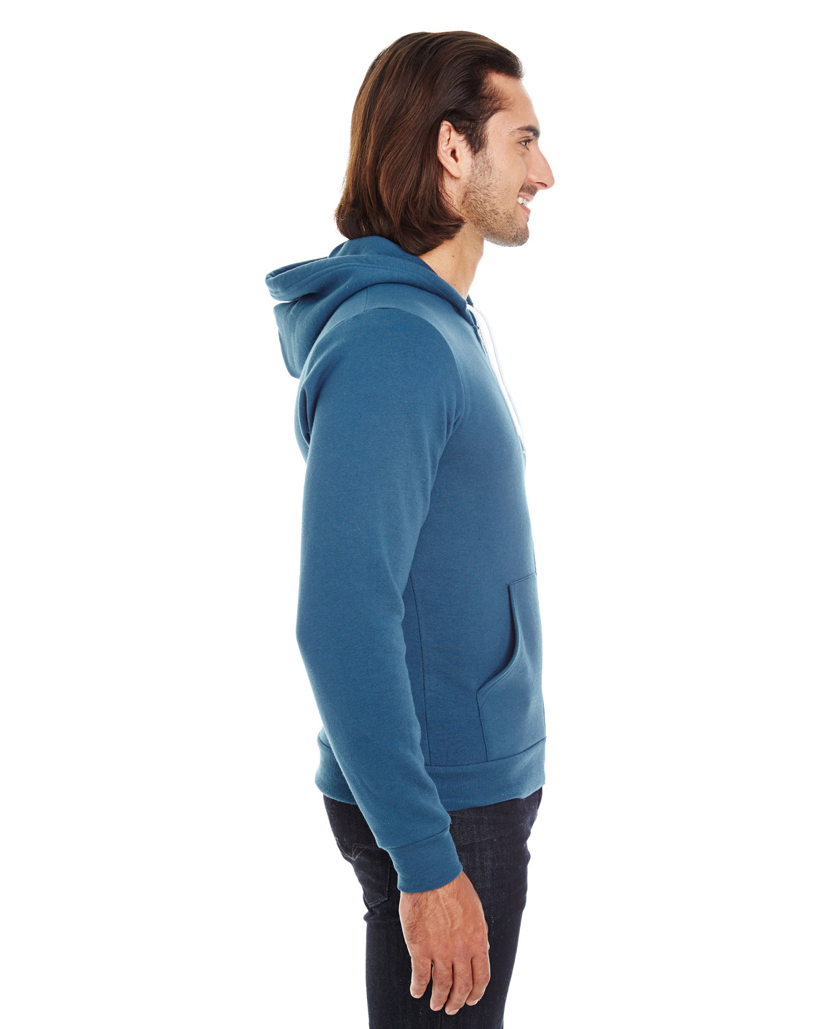 Unisex Flex Fleece Zip Hoodie - Sea Blue