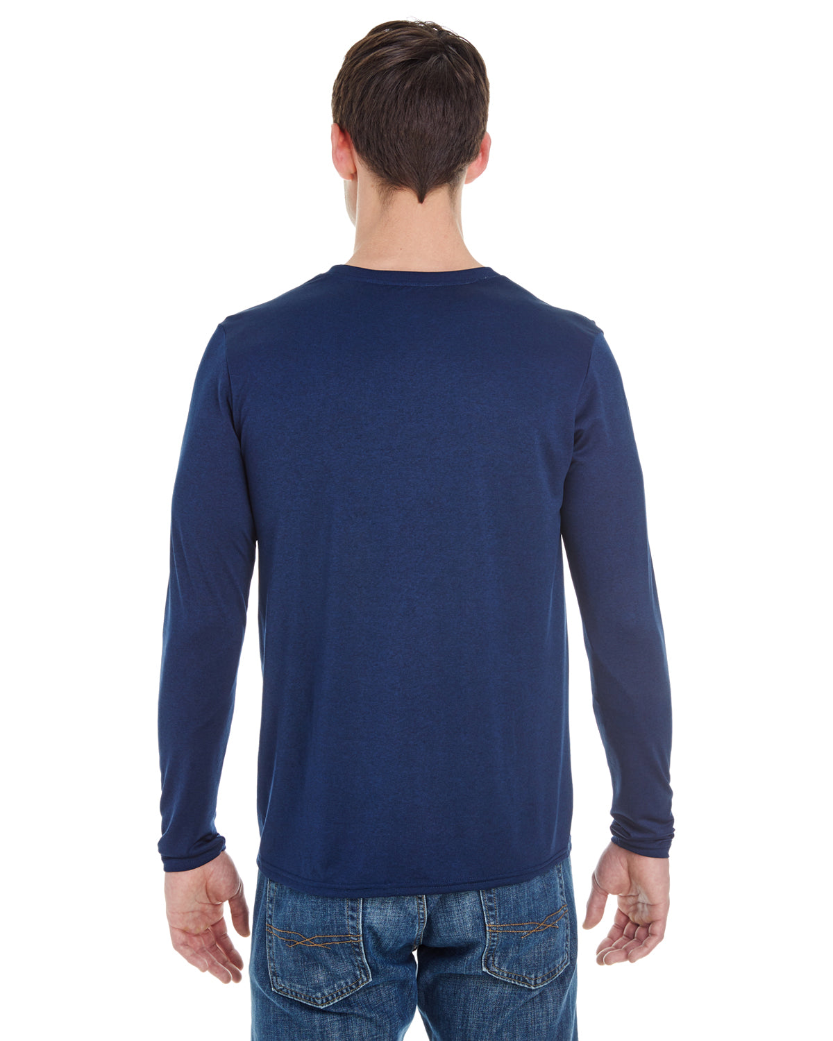 Unisex Performance® Long-Sleeve Tech T-Shirt - Marbled Navy