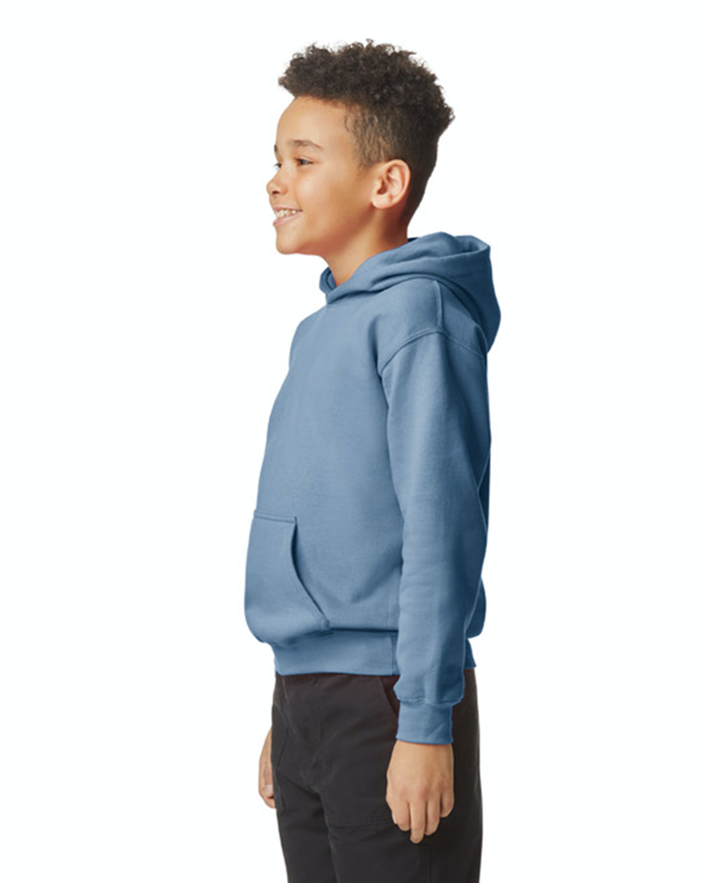 Youth Softstyle Midweight Fleece Hoodie - Stone Blue