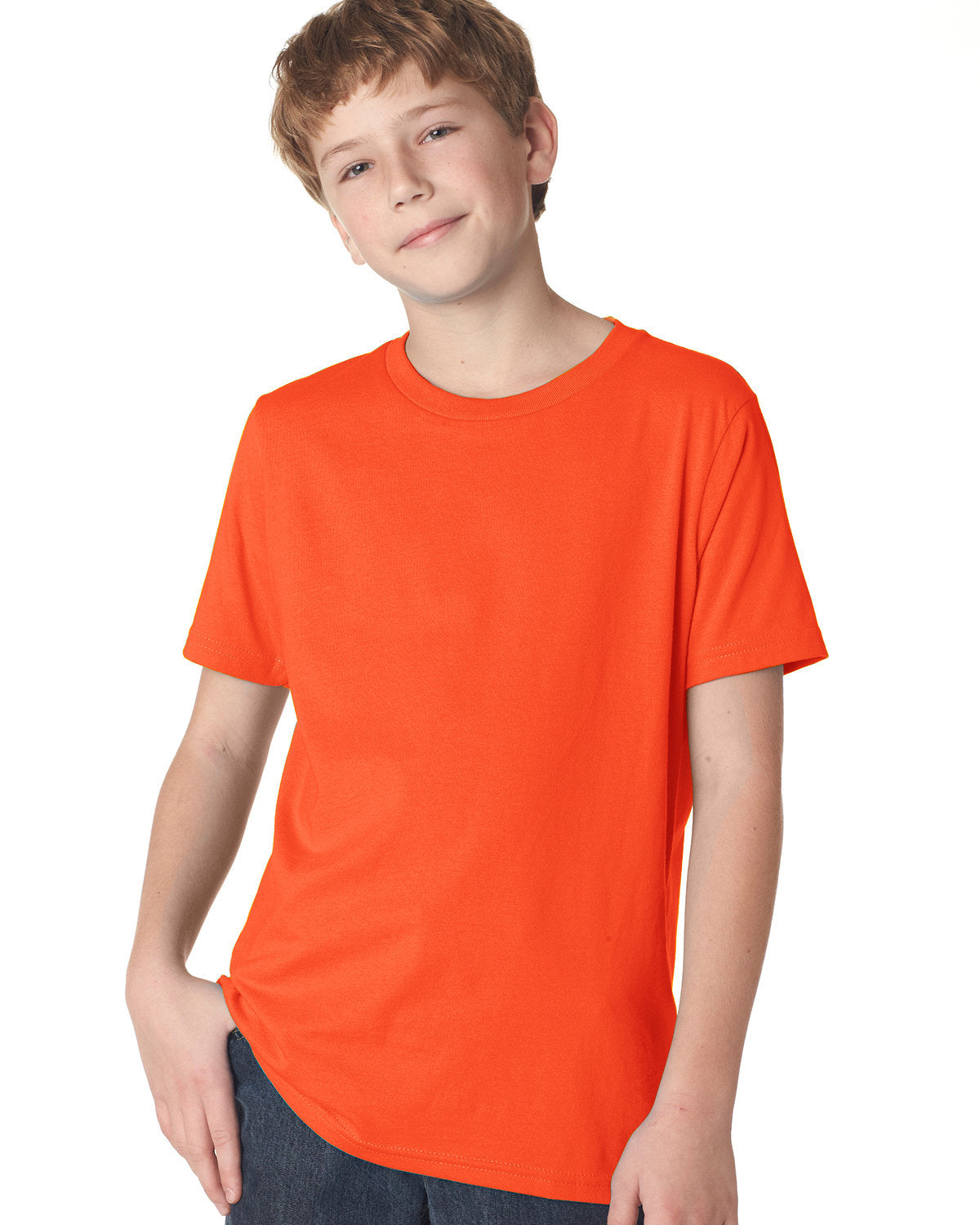 Youth Cotton Crew - Classic Orange