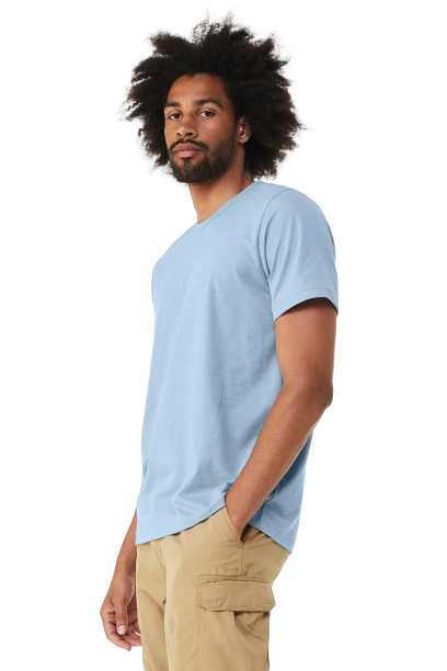 Unisex Heather CVC T-Shirt - Heather Baby Blue