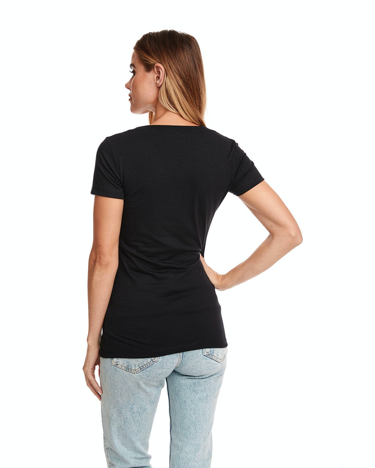 Women's CVC Deep V - Black