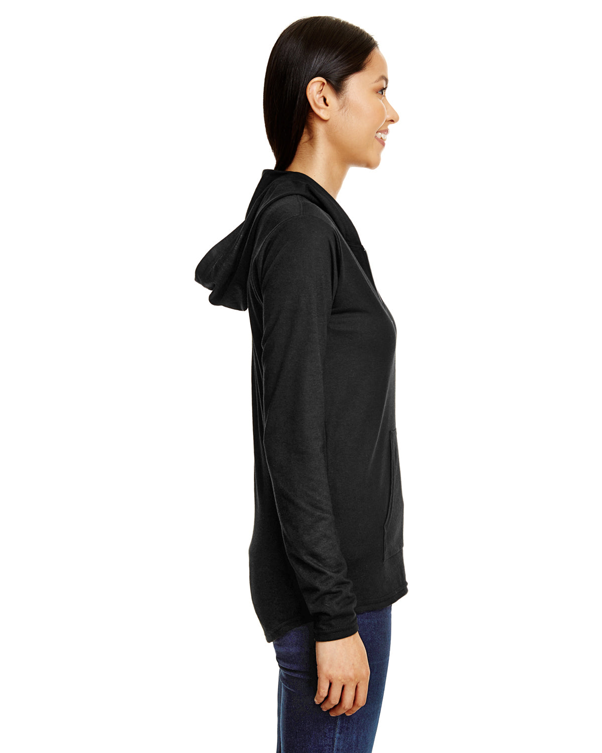 Women's Triblend Full-Zip Jacket - Black