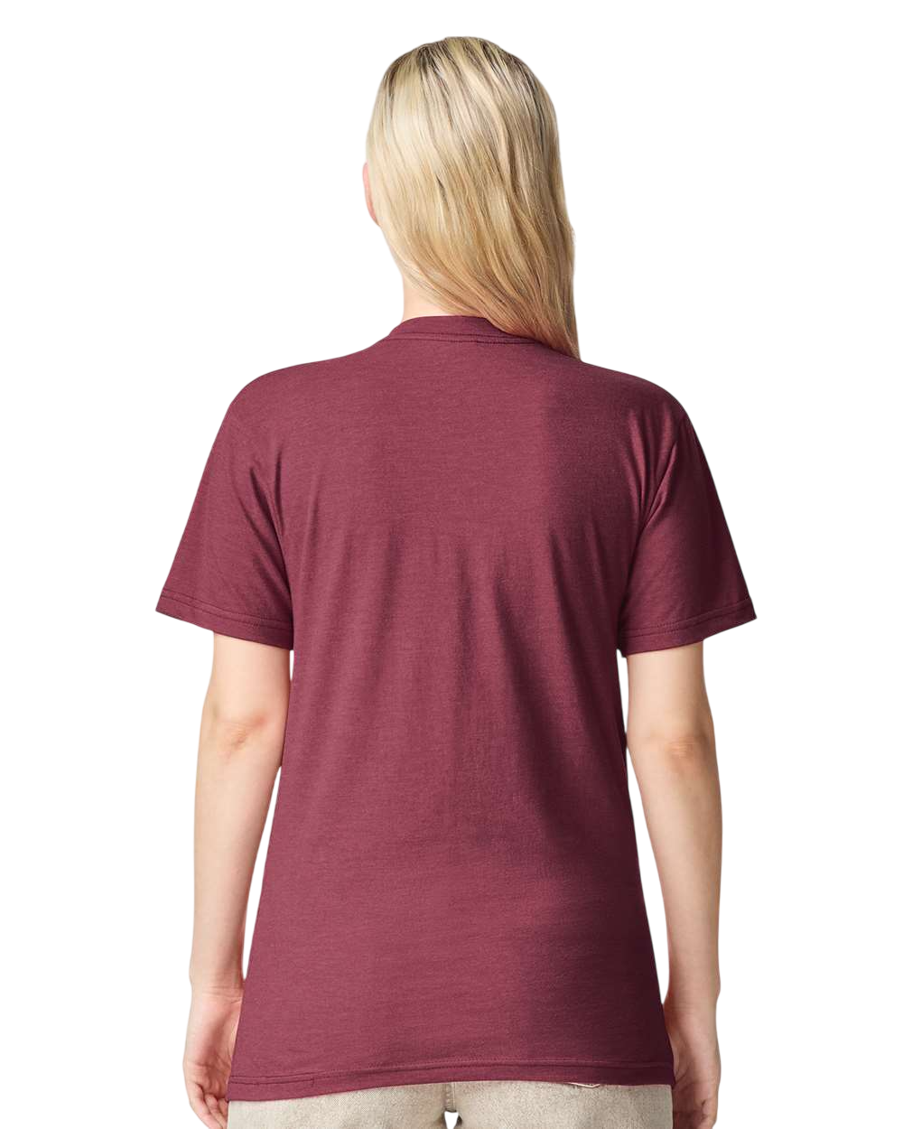 Unisex CVC T-Shirt - Heather Cranberry
