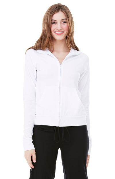 Women's Cotton Spandex Cadet Jacket - White