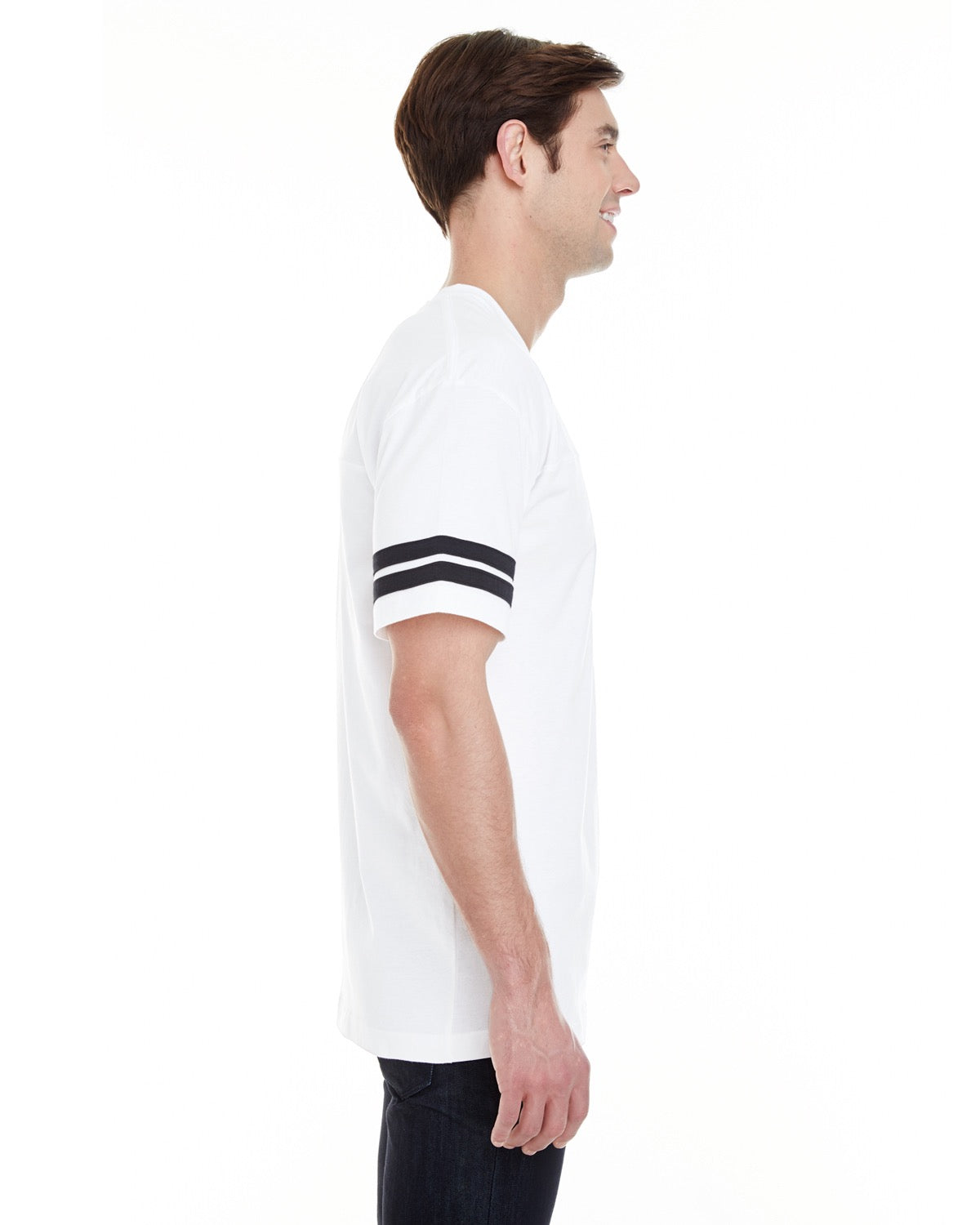 Men's Football T-Shirt - White / Black