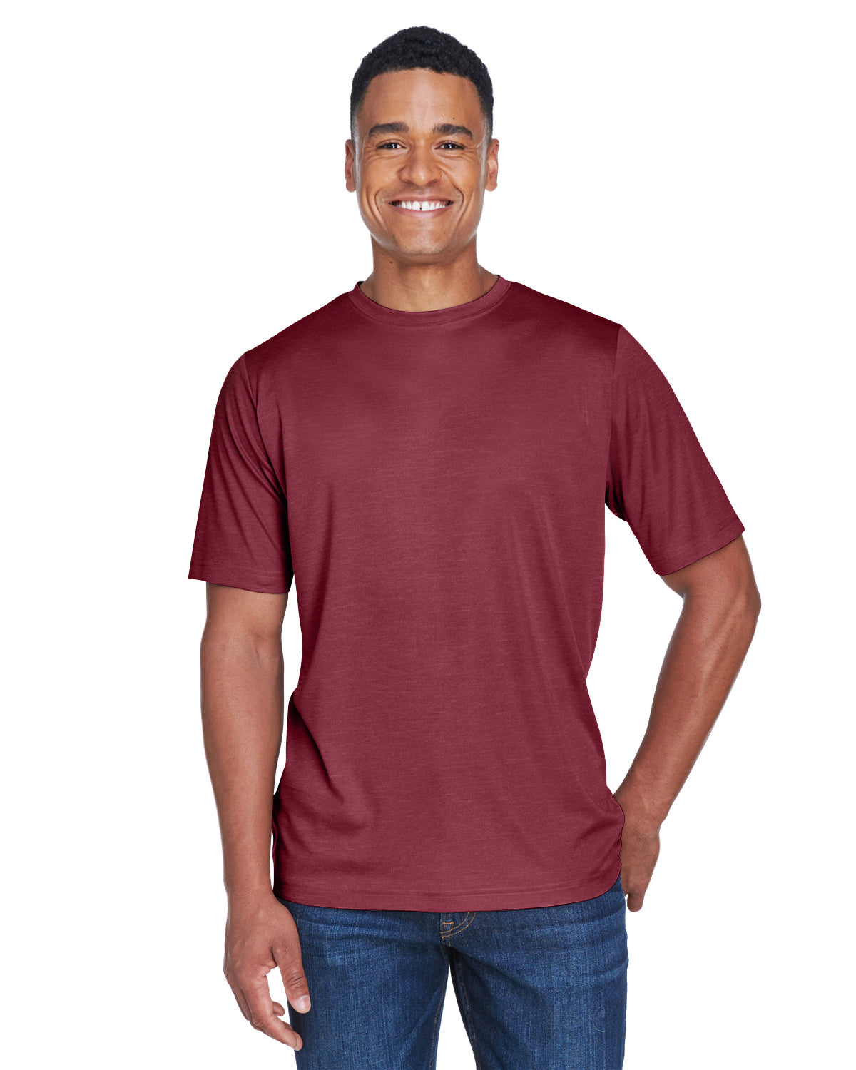 Men's Sonic Heather Performance T-Shirt - Sport Maroon Heather
