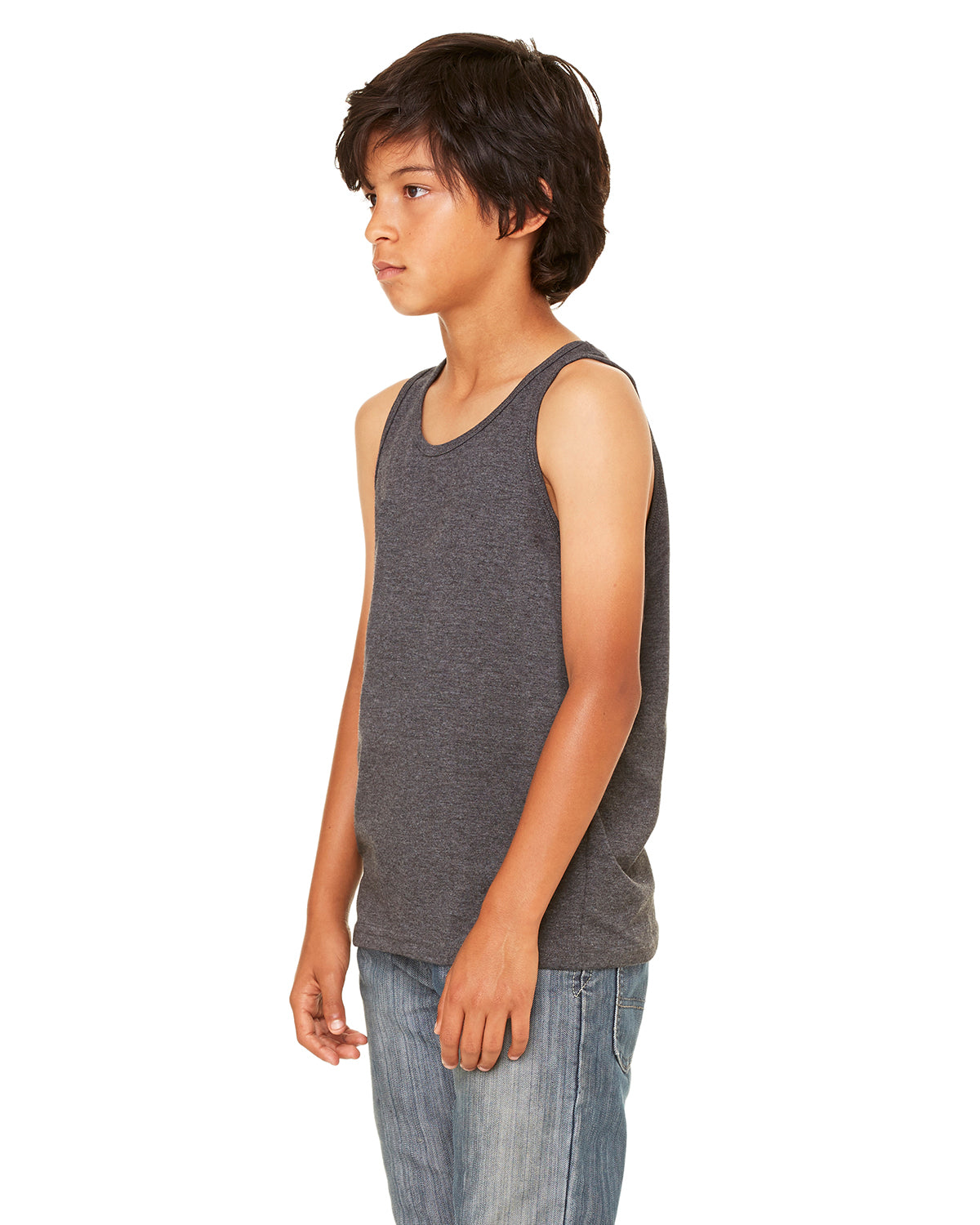 Youth Heather CVC Tank - Heather Dark Gray