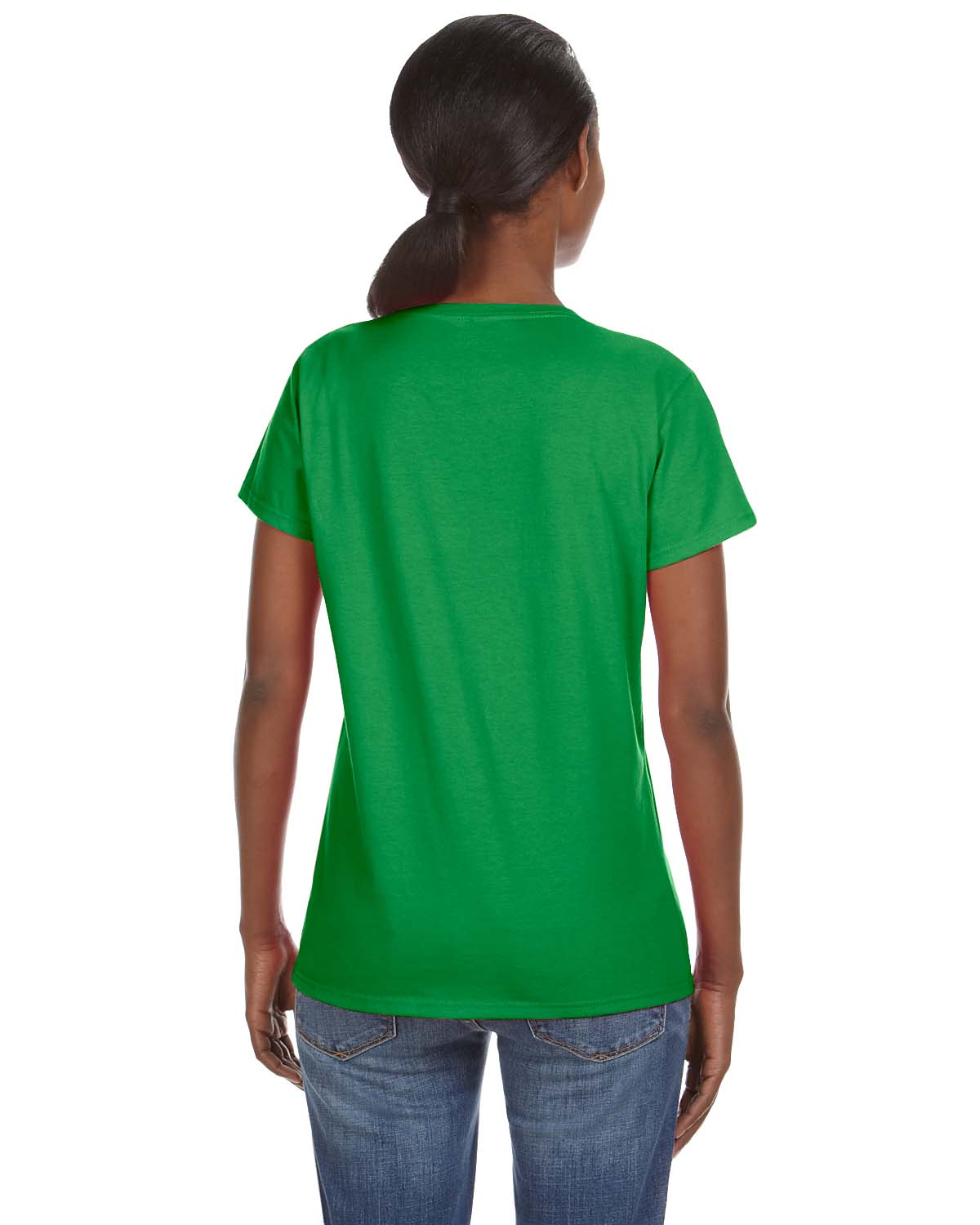 Women's Lightweight V-Neck T-Shirt - Green Apple