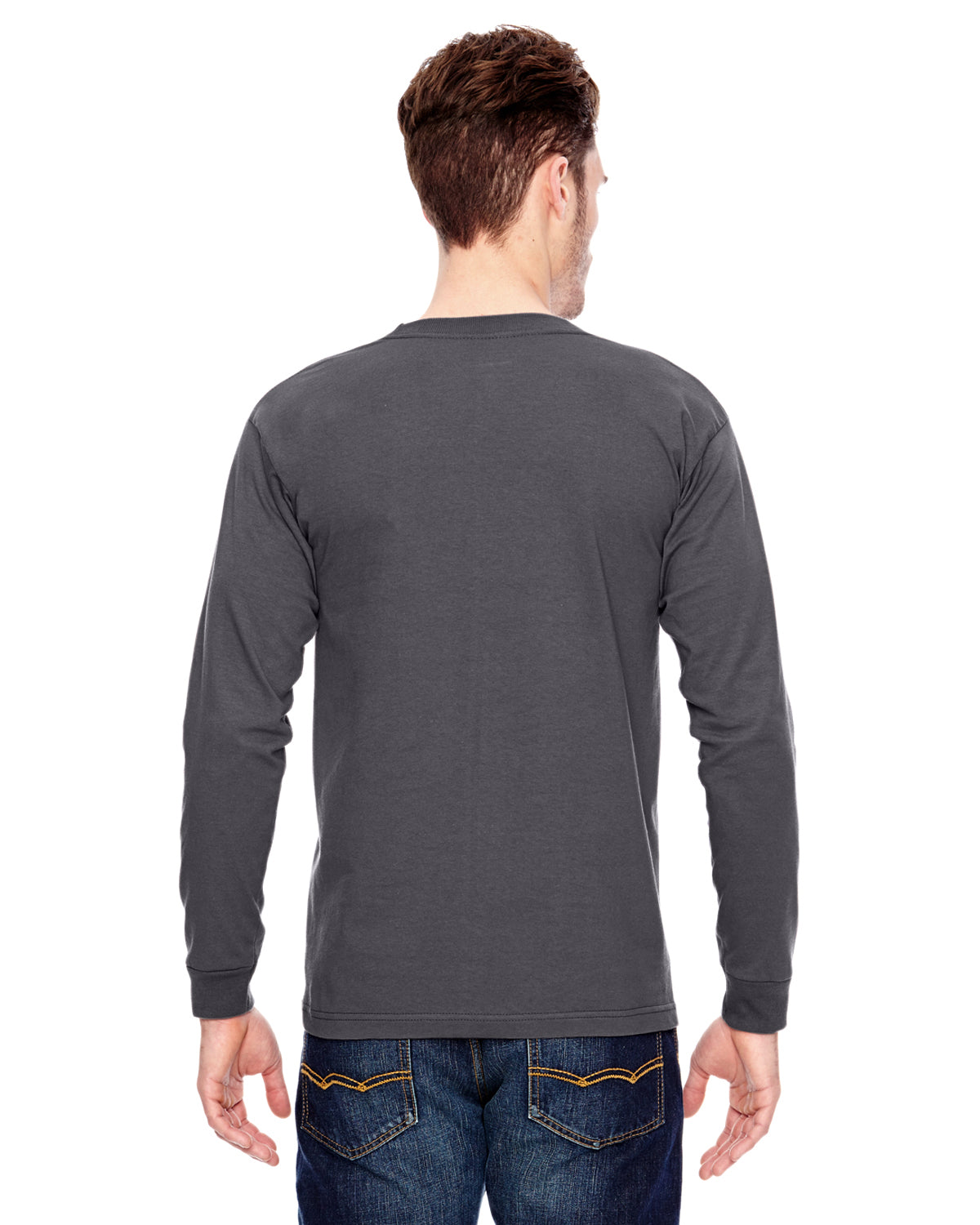 Unisex 100% Cotton Long Sleeve T-Shirt - Charcoal