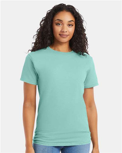 Hanes 5280 Clean Mint — on model front