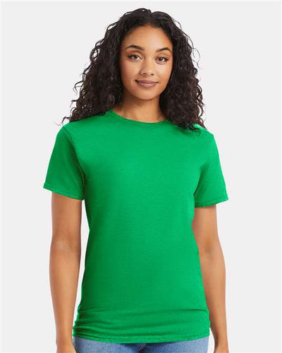 Hanes 5280 Kelly Green — on model front